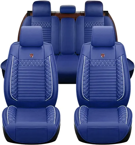 Miniatura 11 de Juego completo de fundas de asiento de automóvil compatibles con Suzuki Grand Vitara 2000-2013, piel sintética, respaldo alto, delantero y trasero