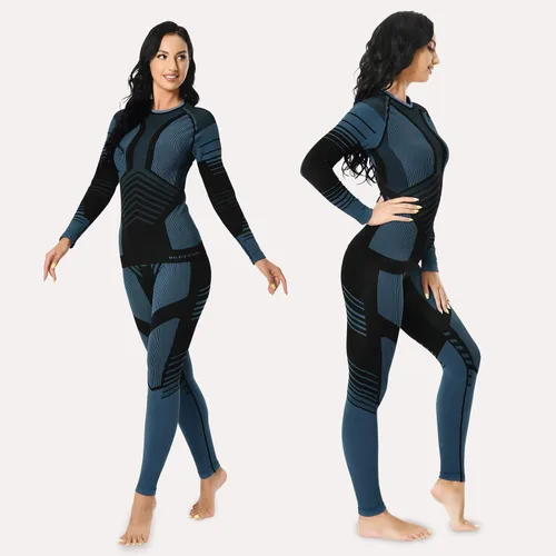 Miniatura 2 de MEETWEE Ropa interior térmica para mujer, Long Johns Ski para clima frío, capa base, cálida parte superior e inferior de invierno para correr