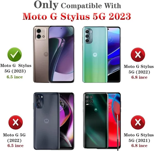 Miniatura 2 de Yiakeng Funda para Moto G Stylus 5G 2023, Motorola G Stylus 5G 2023 con protector de pantalla HD, fundas protectoras de grado militar con anillo