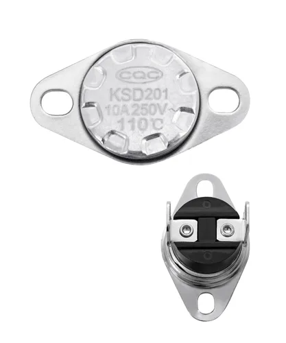 Miniatura 10 de KSD201 70 Fusible térmico para termostato de microondas para microondas GE, interruptor térmico universal normalmente cerrado, reemplazo