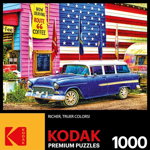 Miniatura 2 de RoseArt - Kodak Premium - Ruta 66-1000 piezas rompecabezas para adultos