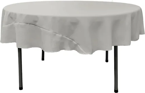 Miniatura 9 de LA Linen - Mantel redondo lavable de popelina de poliéster, resistente a manchas y arrugas, 51", mantel de tela para comedor, cocina, fiesta, Negro