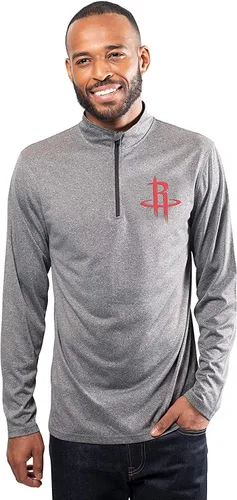 Miniatura 60 de Ultra Game Camiseta oficial de la NBA de manga larga con cremallera corta para hombre Color del