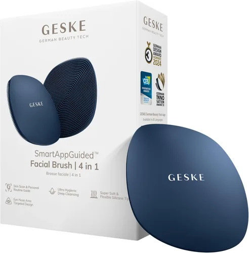 Miniatura 10 de GESKE SmartAppGuided™ Cepillo facial 4 en 1 Cepillo de limpieza facial profesional Cepillo facial de silicona para limpieza de la piel Rosado