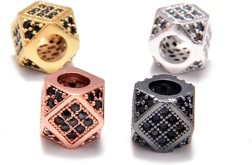 Miniatura 5 de AD Beads Pulsera de cuentas de zircón con tachuelas de strass
