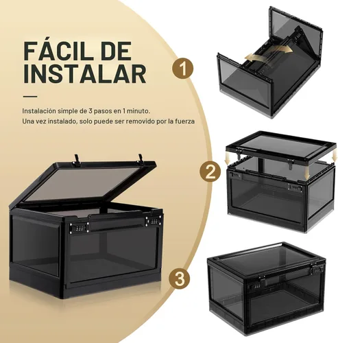 Miniatura 4 de Lalifebuss Caja de seguridad grande para artículos personales, caja de almacenamiento con cerradura de combinación de 24 litros para casillero