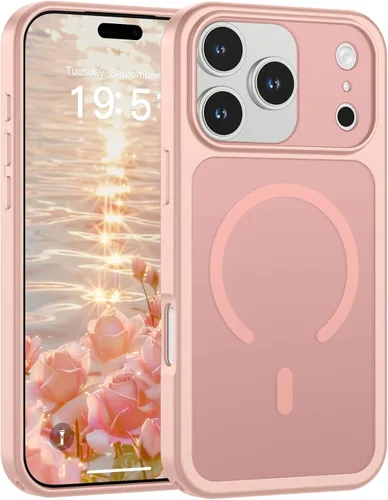 Miniatura 82 de SUPFINE Funda magnética para iPhone 11 Pro Max (compatible con MagSafe) (protección contra caídas de grado militar), delgada, translúcida mate, a