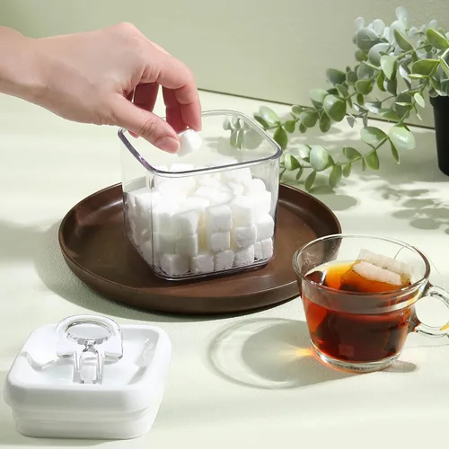 Miniatura 5 de Felli Flip Tite Recipiente de Almacenamiento con Tapa Rectangular de 4" Hermético con Anillo Abatible, Recipiente de Acrílico Apilable para Encimera