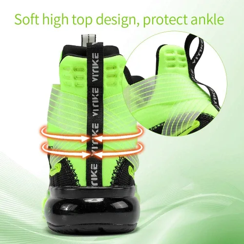 Miniatura 4 de JMFCHI - Zapatos de baloncesto para niños, de alta calidad, deportivos, duraderos, con cordones, antideslizantes, para correr, seguros para niños
