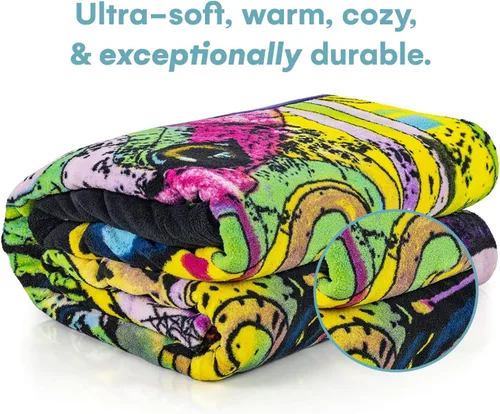 Miniatura 2 de Dawhud Direct Manta de forro polar Pit Bull de 75 x 90 pulgadas, manta de Dean Russo Pitbull para adultos y niños, suave y acogedora para la cama
