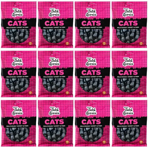 Miniatura 7 de Gustaf's Gatos de regaliz holandés – Bolsa de 5.2 oz – Gatos de regaliz negro dulce – Dulces holandeses de Países Bajos – Golosinas de regaliz negro