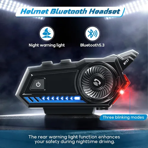 Miniatura 3 de Casco de motocicleta Bluetooth, Bluetooth 5.3 EDR inalámbrico para motocicleta, respuesta automática, auriculares de alta calidad de sonido