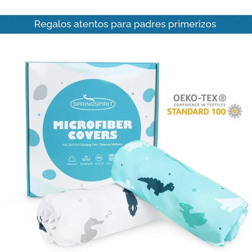 Miniatura 5 de Sábana de cuna, paquete de 2 sábanas de cuna, sábanas de cuna ultra suaves para bebés niños o niñas, ajuste universal para cuna rectangular
