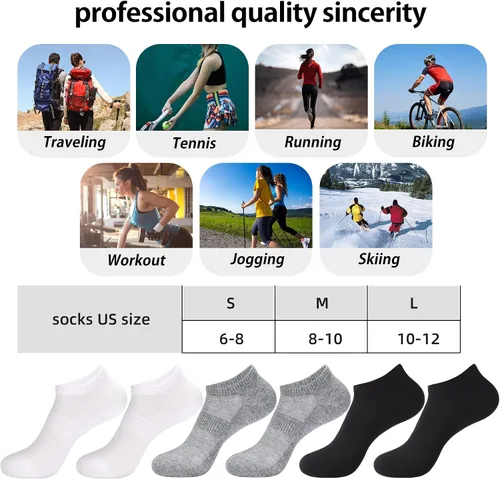 Miniatura 6 de ATBITER Ankle Socks Women's Thin Athletic Running No Show Low Cut Socks 5-Pairs