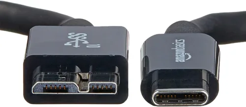 Miniatura 2 de Amazon Basics, Cable de carga rápida USB-C a Micro USB 3.1 Gen 2, 10Gbps de alta velocidad, 3 pies, color negro