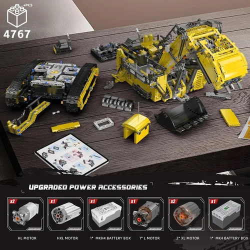 Miniatura 6 de Mould King 17070 - Juego de construcción de excavadora RC para adultos, modelo de vehículo de construcción de camión de 4767 piezas, camión