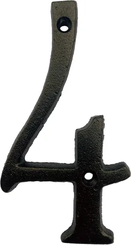 Miniatura 26 de BetLight Número de casa de hierro fundido de 5.5 pulgadas de alto, números de dirección de casa sólidos, elegante acabado marrón negro, fácil