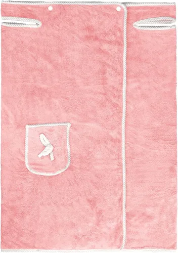 Miniatura 7 de Toalla de baño para niñas, forro polar coral, absorbente, bata de baño, bata de baño, playa, spa, sauna, bata de ducha