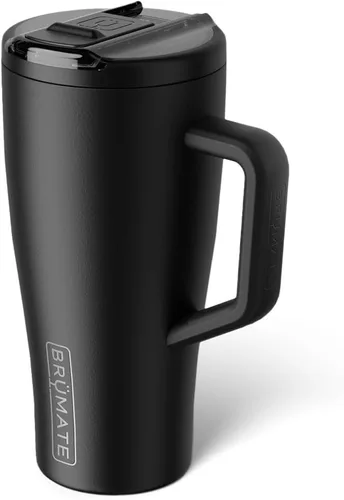 Miniatura 30 de BrüMate Era Flip - Vaso de 30 onzas con tapa con pajilla cubierta 100 % a prueba de fugas, popote higiénico cubierto, botella de agua de acero