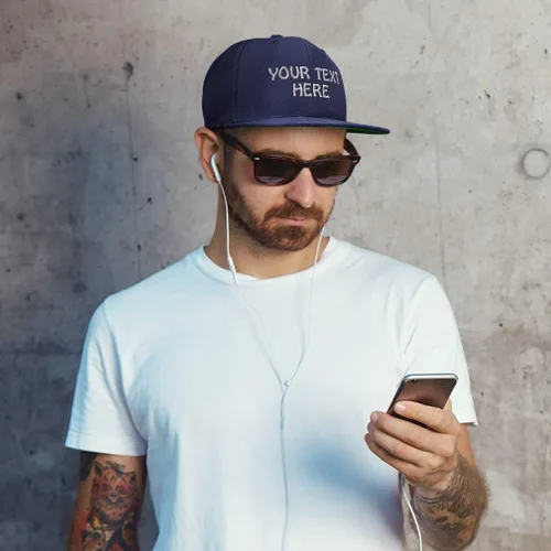 Miniatura 3 de Sombreros Snapback para hombres y mujeres con texto personalizado y letra plana