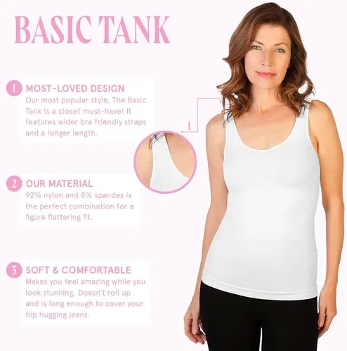 Miniatura 2 de skinnytees - Camisola básica de tirantes anchos para mujer