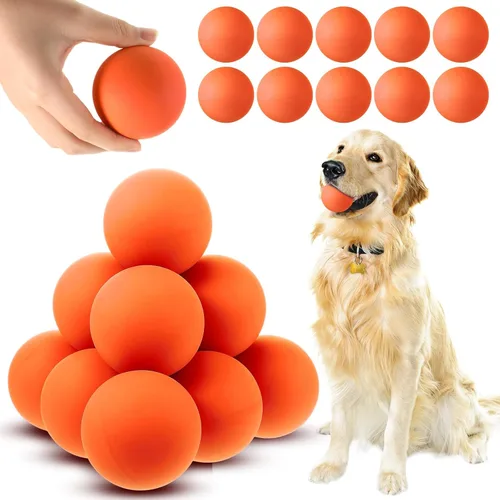 Miniatura 8 de Hiboom Paquete de 15 pelotas de tenis de goma natural para perros que atrapan mascotas, pelotas para entrenamiento de búsqueda de mascotas de 2.4