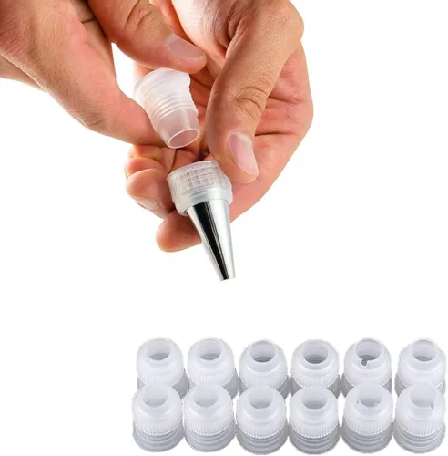 Miniatura 21 de Puntas de Glaseado Grandes, Punta de Manga Pastelera Eclair Churro Macaron Estrella Redonda para Decorar Pasteles, Cupcakes, Galletas, 5 Piezas F