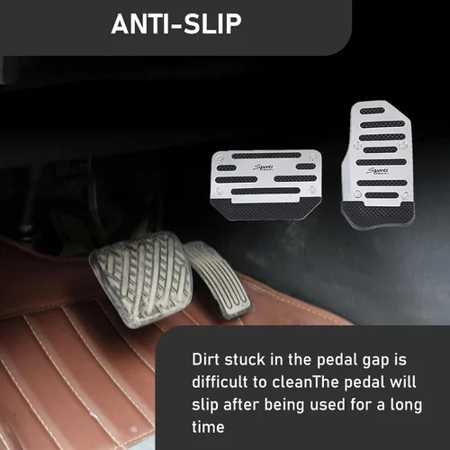 Miniatura 4 de Juego de 2 piezas de decoración para pedal de freno de acelerador de automóvil, accesorios de cubierta de pedal de freno de vehículo de goma