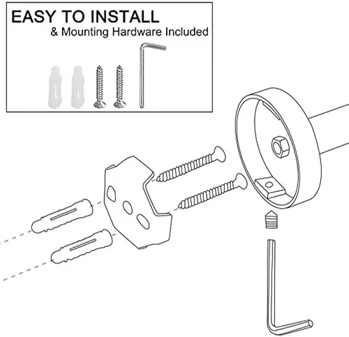 Miniatura 7 de Lairuier Juego de accesorios de baño, juego de 4 piezas de soporte para toallas que incluye soporte para papel higiénico, anillo para toallas y 2