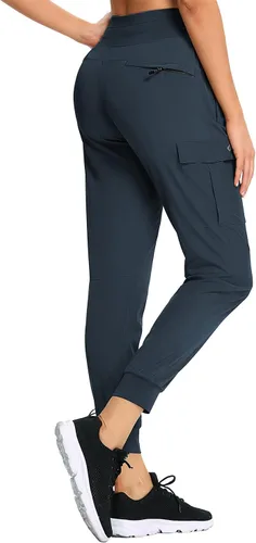 Miniatura 39 de RlaGed - Pantalones tipo cargo de senderismo para mujer, pantalones deportivos ligeros, de secado rápido, resistentes al agua, para pesca y al aire