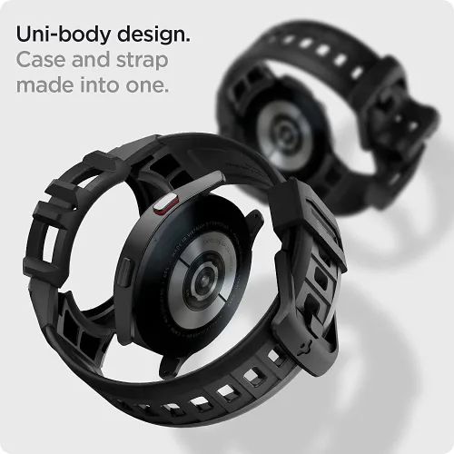 Miniatura 3 de Spigen Rugged Armor Pro - Correa diseñada para Samsung Galaxy Watch FE (2024), 5 de 1.575 in (2022), 4 de 1.575 in (2021) con protector de funda