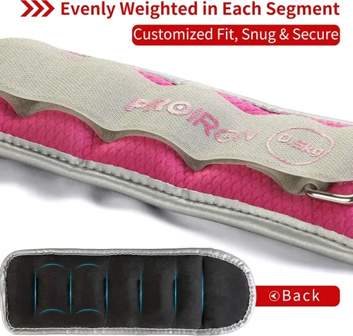 Miniatura 2 de PROIRON Ankle Weights for Women, Leg Weights for Men, Ankle and Wrist Weights 2/4/6/8LBS，Reflective Arm Weights for Jogging，Gymnastics，Aerobics