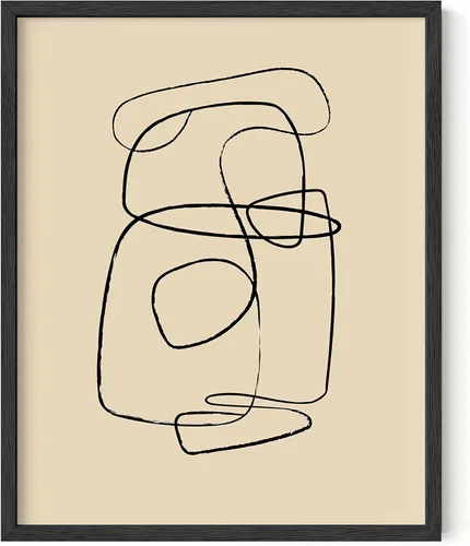Miniatura 27 de HAUS AND HUES Póster de arte abstracto negro, impresión de pared abstracta negra, arte geométrico, decoración de arte abstracto, decoración de pared
