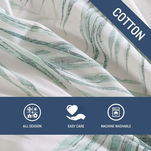Miniatura 5 de Tommy Bahama - Juego de funda de edredón tamaño Queen, juego de ropa de cama de algodón reversible con fundas de almohada a juego, elementos