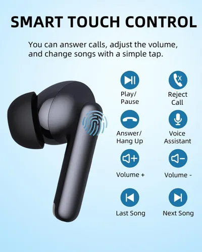 Miniatura 4 de Auriculares inalámbricos A8 PRO Bluetooth y auriculares intrauditivos con graves profundos, llamada clara, IPX7 impermeables, auriculares