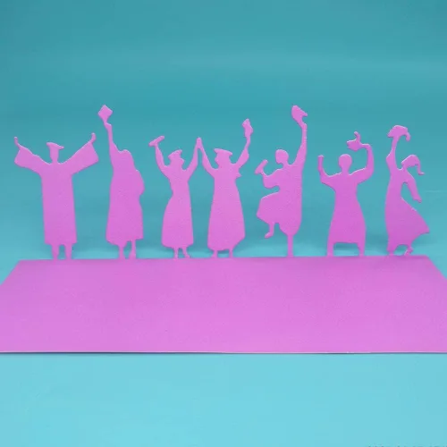 Miniatura 3 de Troqueles de metal, 5.6 x 2.2 in, ceremonia de graduación, uniforme de soltero, carnaval, corte de metal, troqueles para hacer tarjetas, fondo
