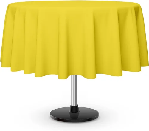 Miniatura 19 de Paquete de 2 manteles redondos desechables color azul oscuro, manteles de plástico para fiestas, 84 x 84 pulgadas, impermeable, para campamento