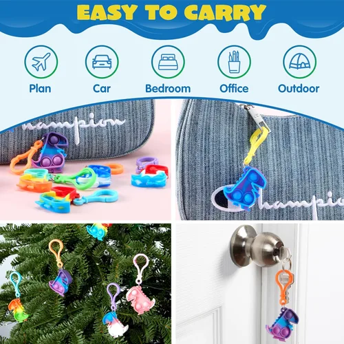 Miniatura 5 de JOYIN Clavero de Juguetes para la Ansiedad de Dinosaurio Pop 30 Pack Juguetes para la Ansiedad a Granel, Recuerdos de Fiesta para Niños, Rellenos