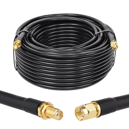 Miniatura 20 de XRDS -RF Cable SMA de 1 pie, cable de extensión SMA con conector SMA macho a SMA hembra de 50 ohmios KMR240 cable coaxial SMA de baja pérdida