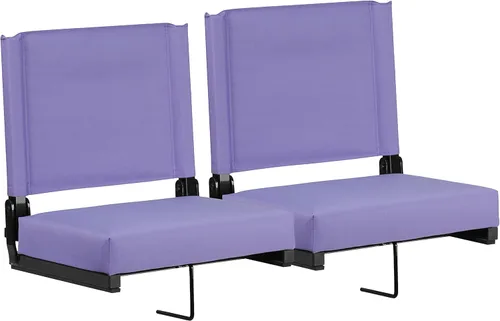 Miniatura 48 de Flash Furniture - asiento cómodo para usar en gradas de Flash - soporta 500 libras Silla de estadio ligera con asa y asiento ultra acolchado
