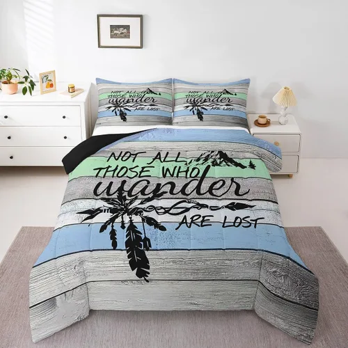 Miniatura 34 de Erosebridal Juego de edredón de pesca tamaño individual para hombres, juego de ropa de cama de peces de lubina para pescadores, niños de caza