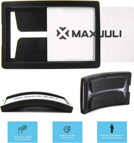 Miniatura 4 de MAXJULI Anteojos de Esquí Portador de Pase 3013 Negro+Negro