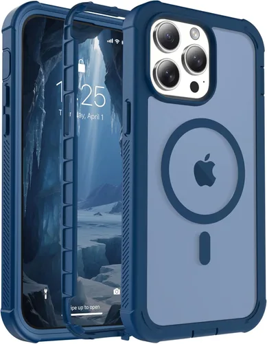 Miniatura 30 de jaroco - Funda magnética compatible con MagSafe para iPhone 11 de 6.1 pulgadas; protección de grado militar contra caídas, de doble capa