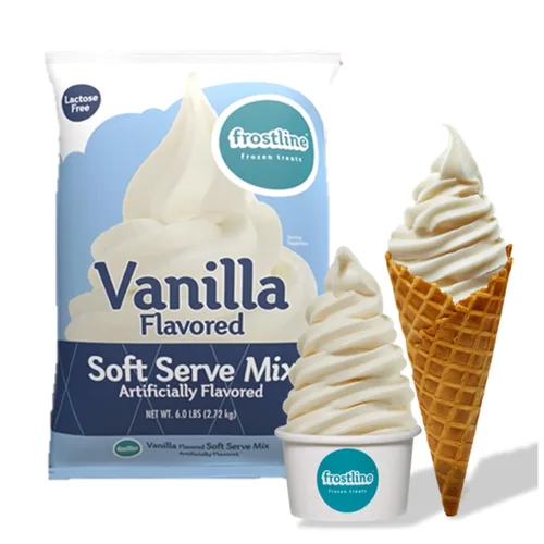 Frostline Mezcla para helado suave de vainilla, libre de lactosa y gluten - Solo agregue agua, lácteos o alternativa libre de lácteos, usar con
