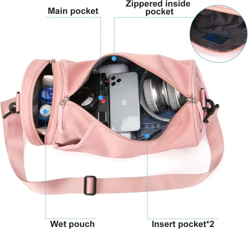 Miniatura 6 de Bolsa de gimnasio, A3-rosa (pequeño), S