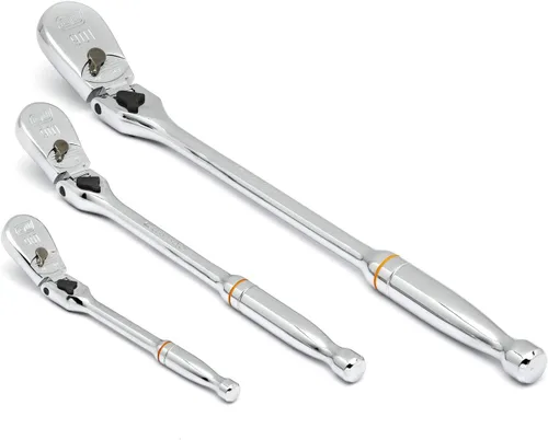 Miniatura 2 de GEARWRENCH Juego de trinquetes de lágrima de cabeza flexible de bloqueo de 90 dientes de 1/4", 3/8" y 1/2" - 81276T