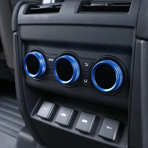 Miniatura 4 de Anillos de ajuste de aire acondicionado trasero para Land Rover Defender 110 2020 accesorios de coche (azul)