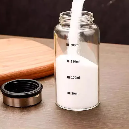 Miniatura 5 de Verdental Saleros y Pimenteros de 7 onzas con Orificios de Salida Ajustables, Botellas de Vidrio Transparente, Recipientes de Especias y Condimentos