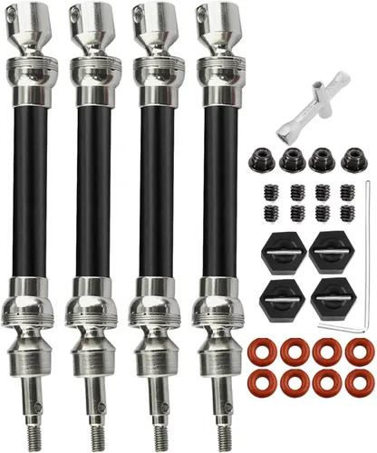 Ejes CVD de eje de transmisión para 1/10 Big Rock V3 3S BLX 4x4 4WD, 4 piezas de actualización RC, ejes de transmisión delanteros y traseros para