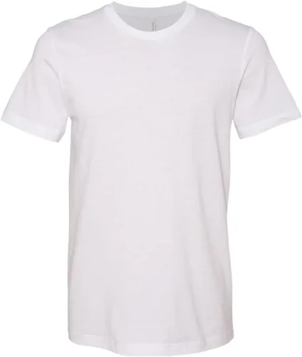 Bella + Canvas 3001CVC - Camisa de manga corta unisex, jaspeada, XL, Vintage Blanco